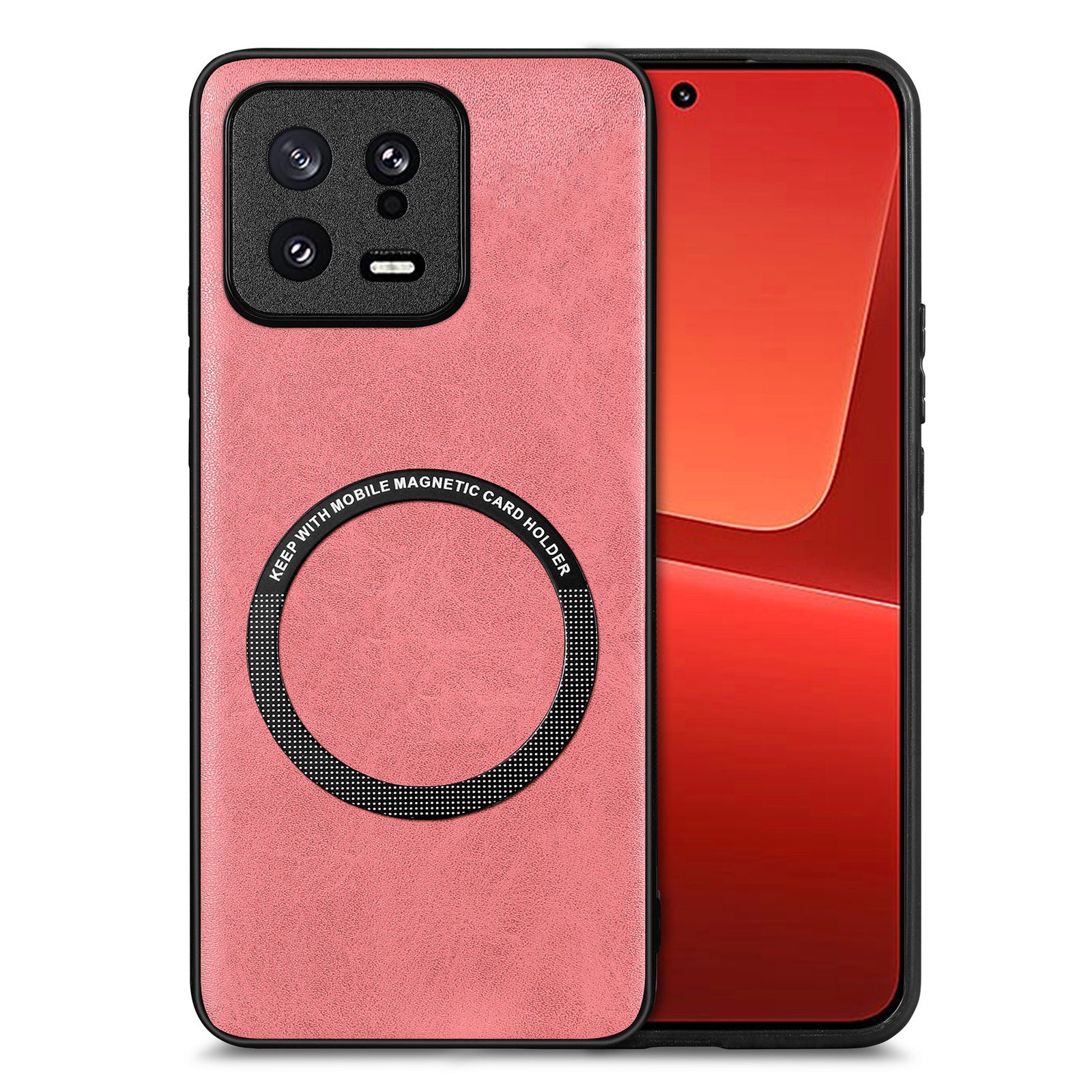 Anti-drop Phone Case Compatible with MagSafe for Xiaomi 13 5G PU Leather Coated PC TPU Cover Anti-drop Phone Case Compatible with MagSafe for Xiaomi 13 5G PU Leather Coated PC TPU Cover